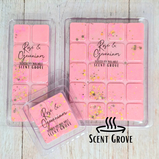 Rose & Geranium soy wax melt