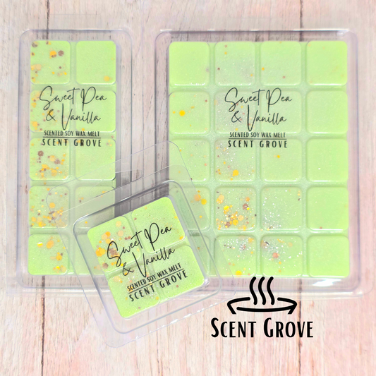 Sweet Pea & Vanilla scented soy wax melt