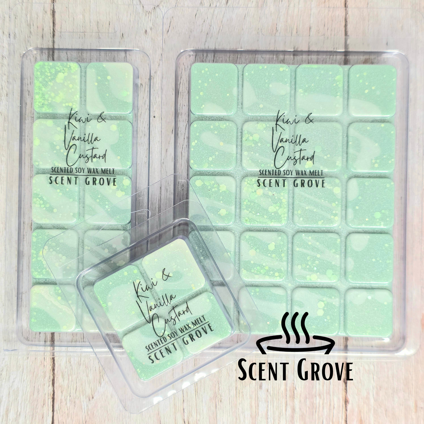 Kiwi & Vanilla Custard soy wax melt