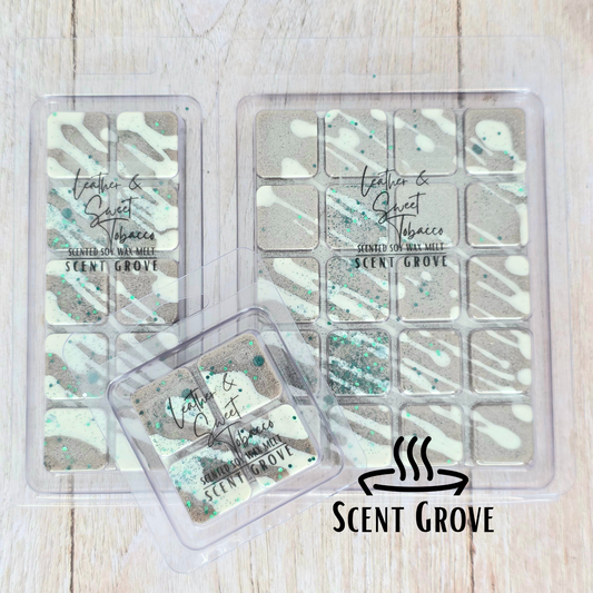 Leather & Sweet Tobacco scented soy wax melt