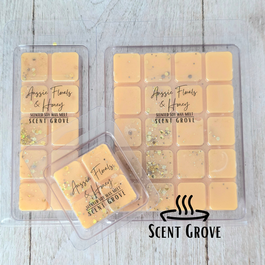 Aussie Florals & Honey scented soy wax melt