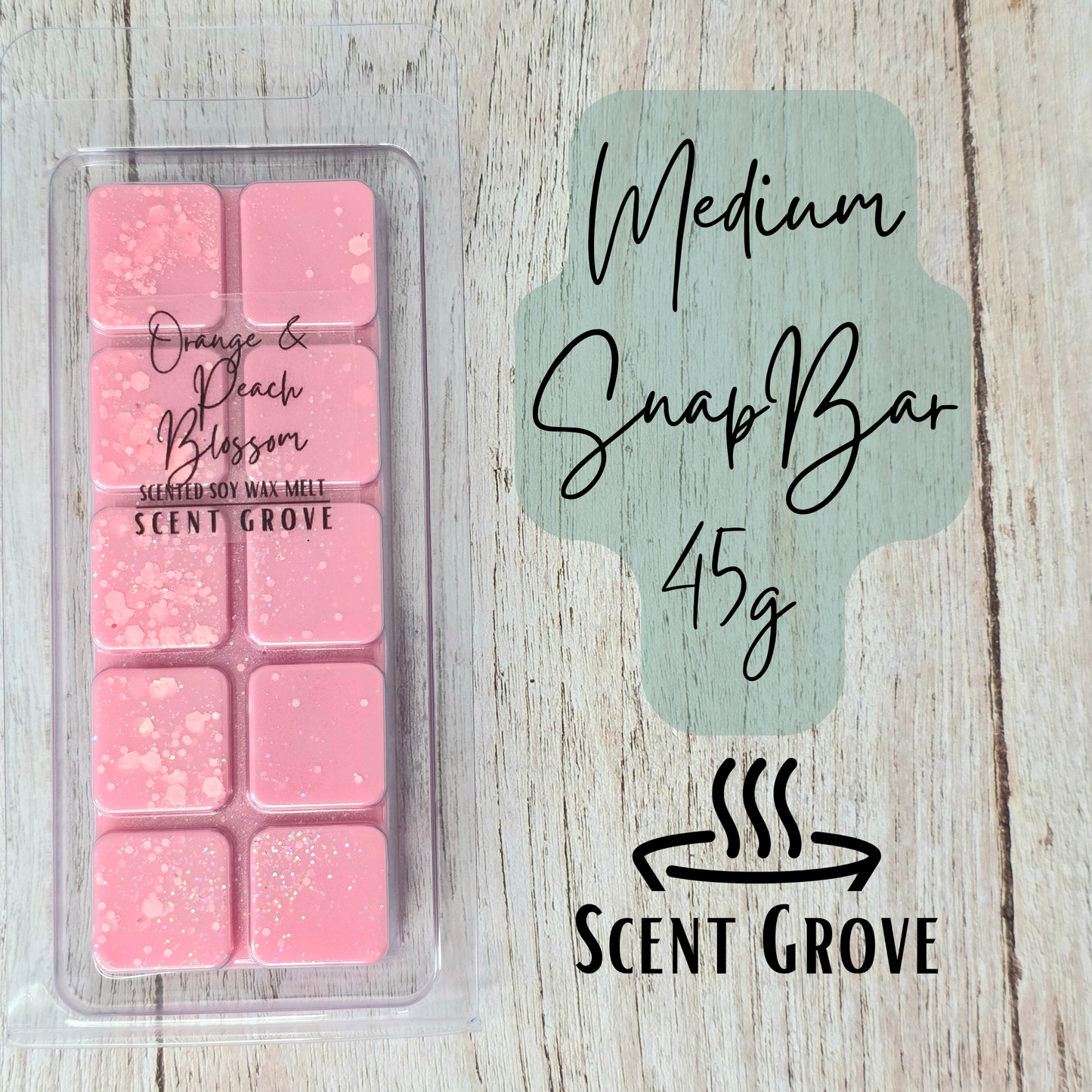Orange & Peach Blossom scented soy wax melt