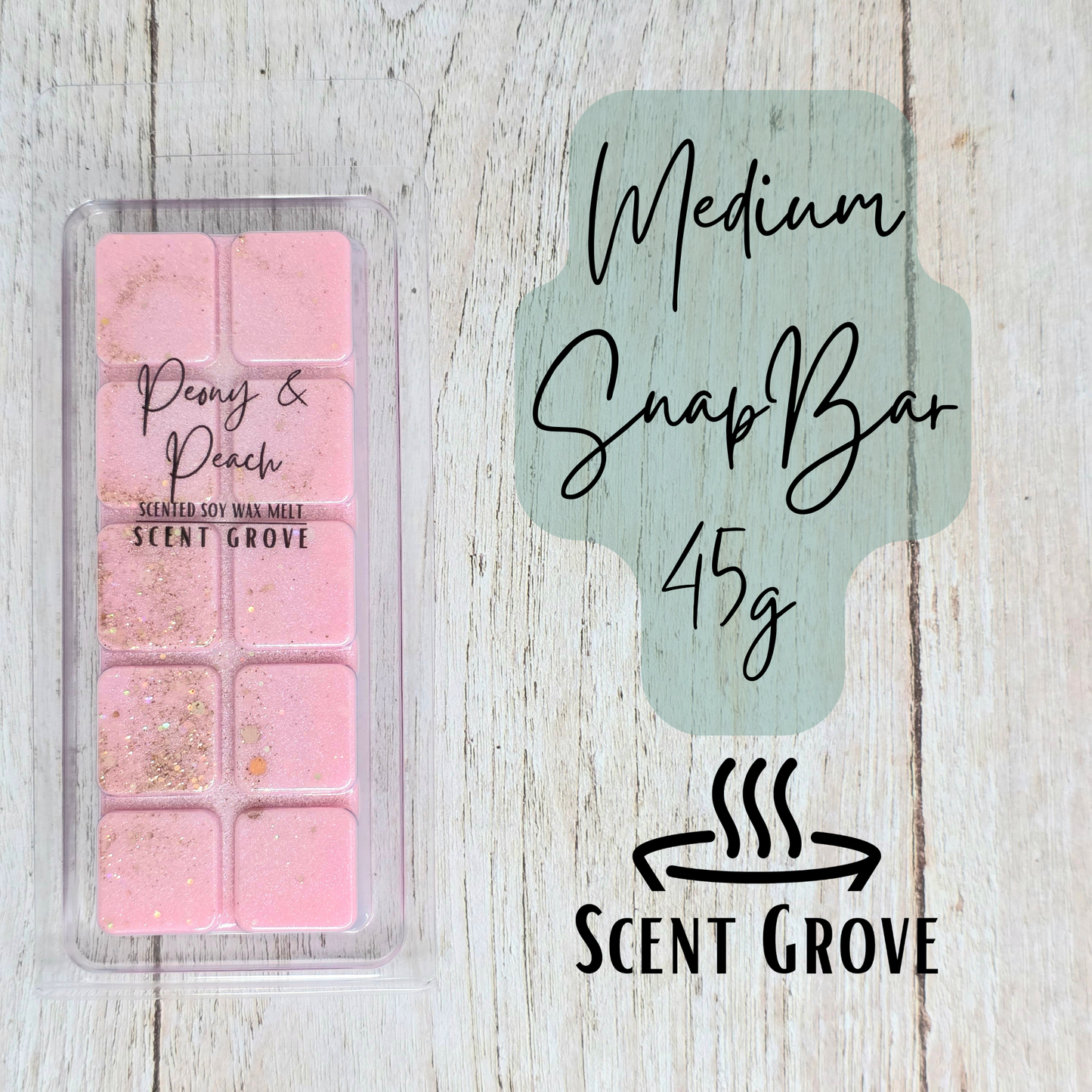 Peony & Peach scented soy wax melt
