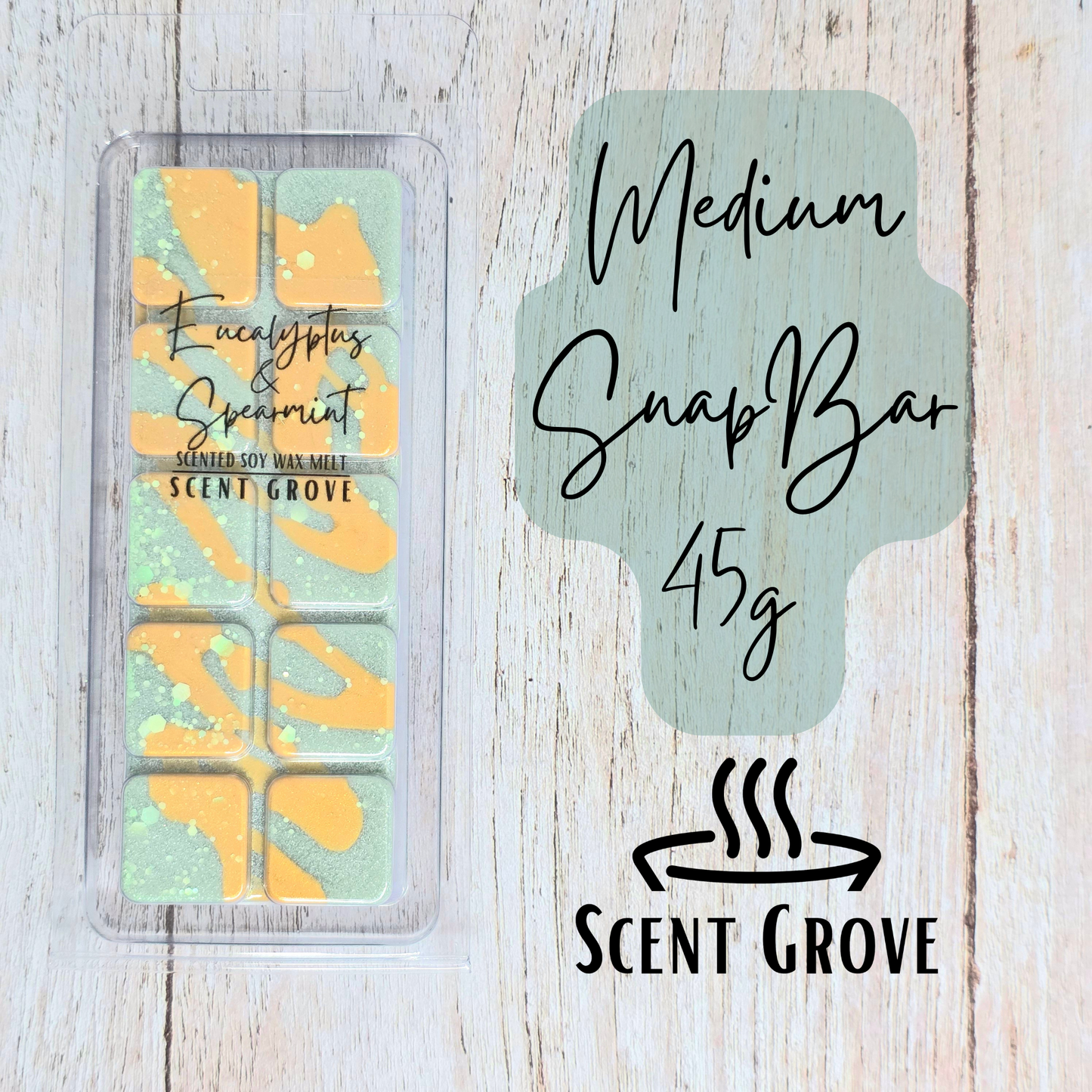 Eucalyptus & Spearmint scented soy wax melt