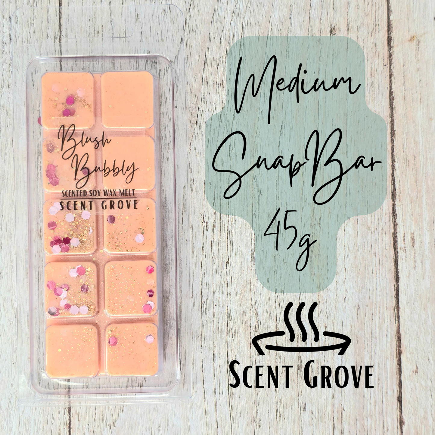 Blush Bubbly scented soy wax melt