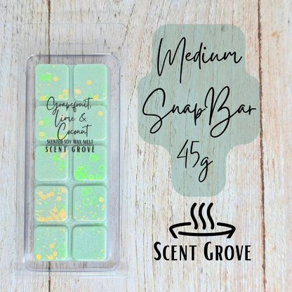 Grapefruit, Lime & Coconut scented soy wax melt
