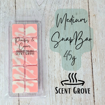 Peaches & Cream scented soy wax melt
