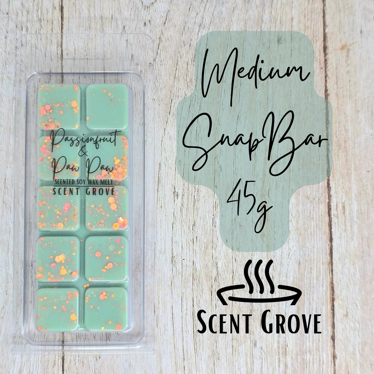 Passionfruit & Paw Paw scented soy wax melt