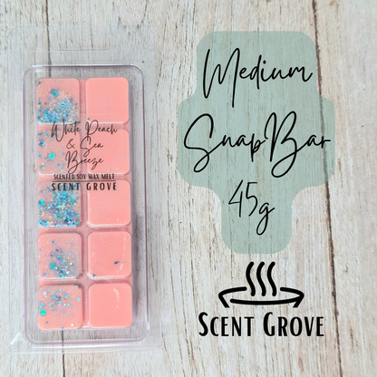 White Peach & Sea Breeze scented soy wax melt
