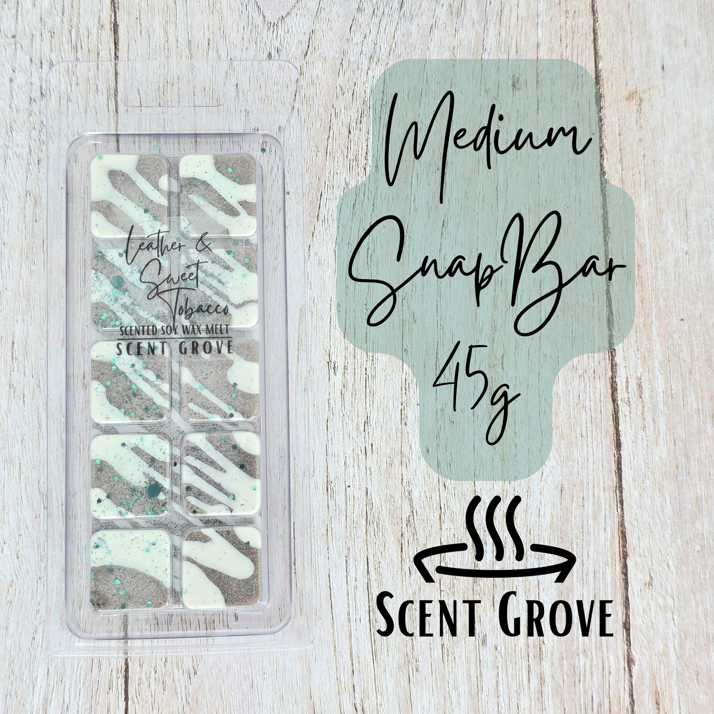 Leather & Sweet Tobacco scented soy wax melt