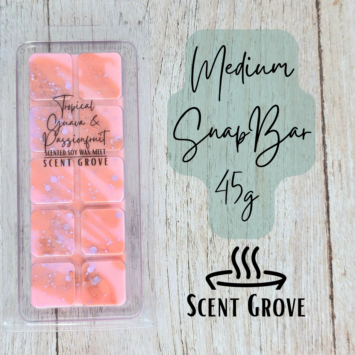 Tropical Guava & Passionfruit scented soy wax melt