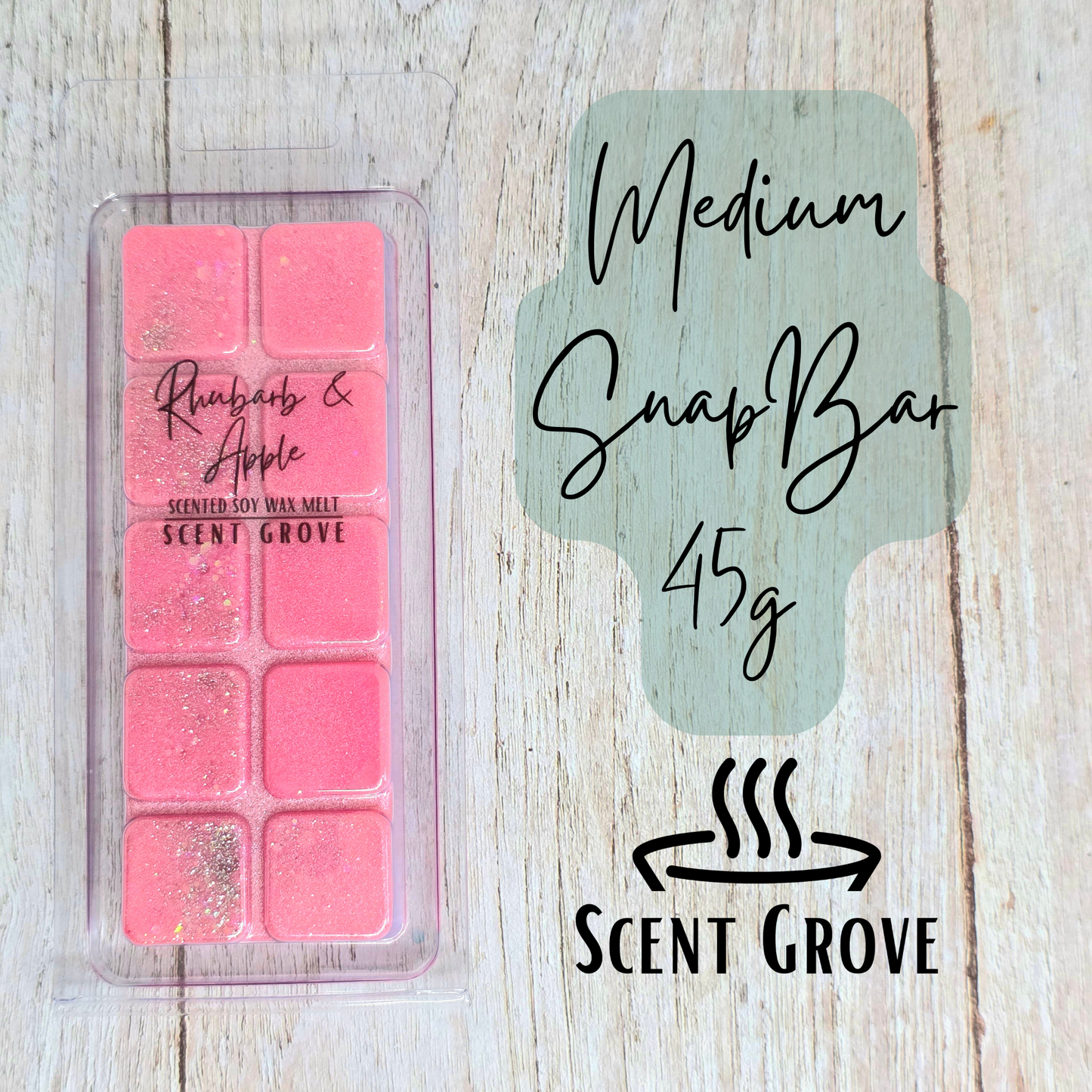 Rhubarb & Apple (Stardust) scented soy wax melt