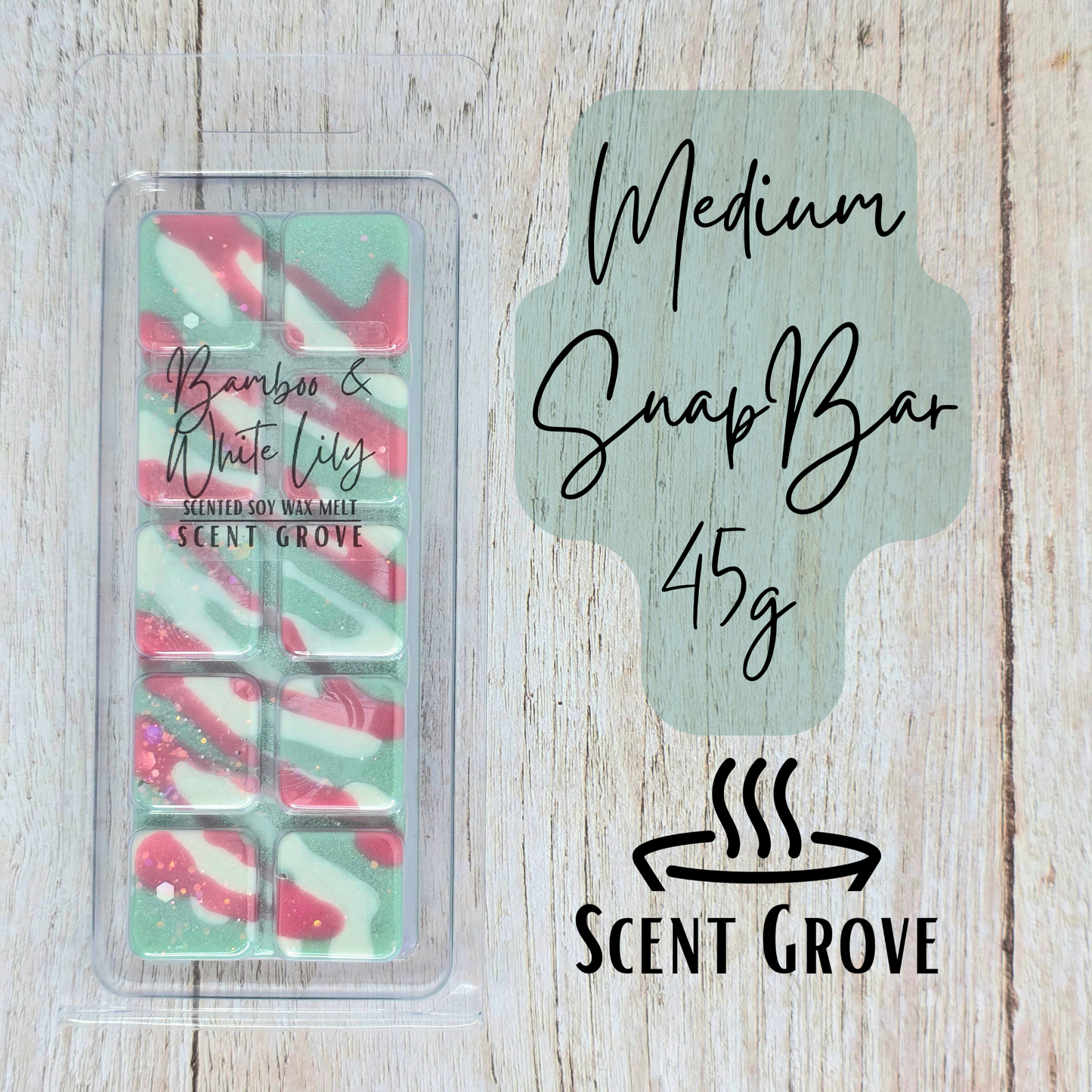 Bamboo & White Lily scented soy wax melt
