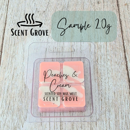 Peaches & Cream scented soy wax melt