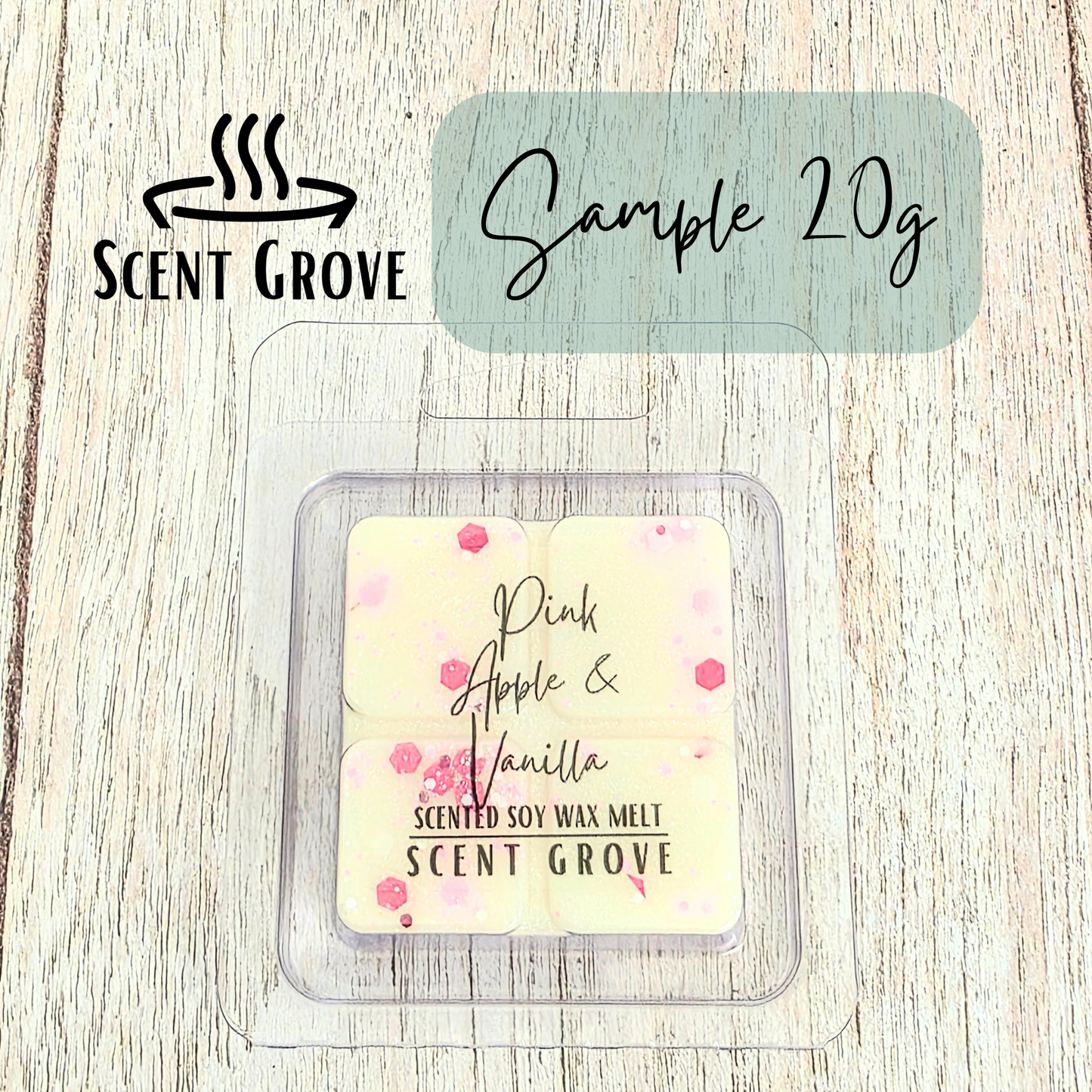 Pink Apple & Vanilla scented soy wax melt