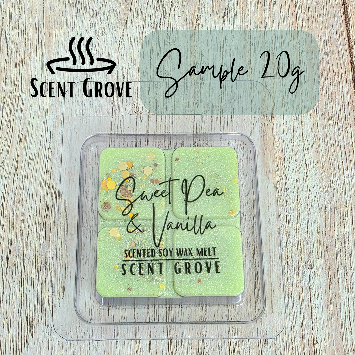 Sweet Pea & Vanilla scented soy wax melt
