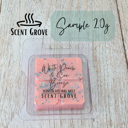 White Peach & Sea Breeze scented soy wax melt