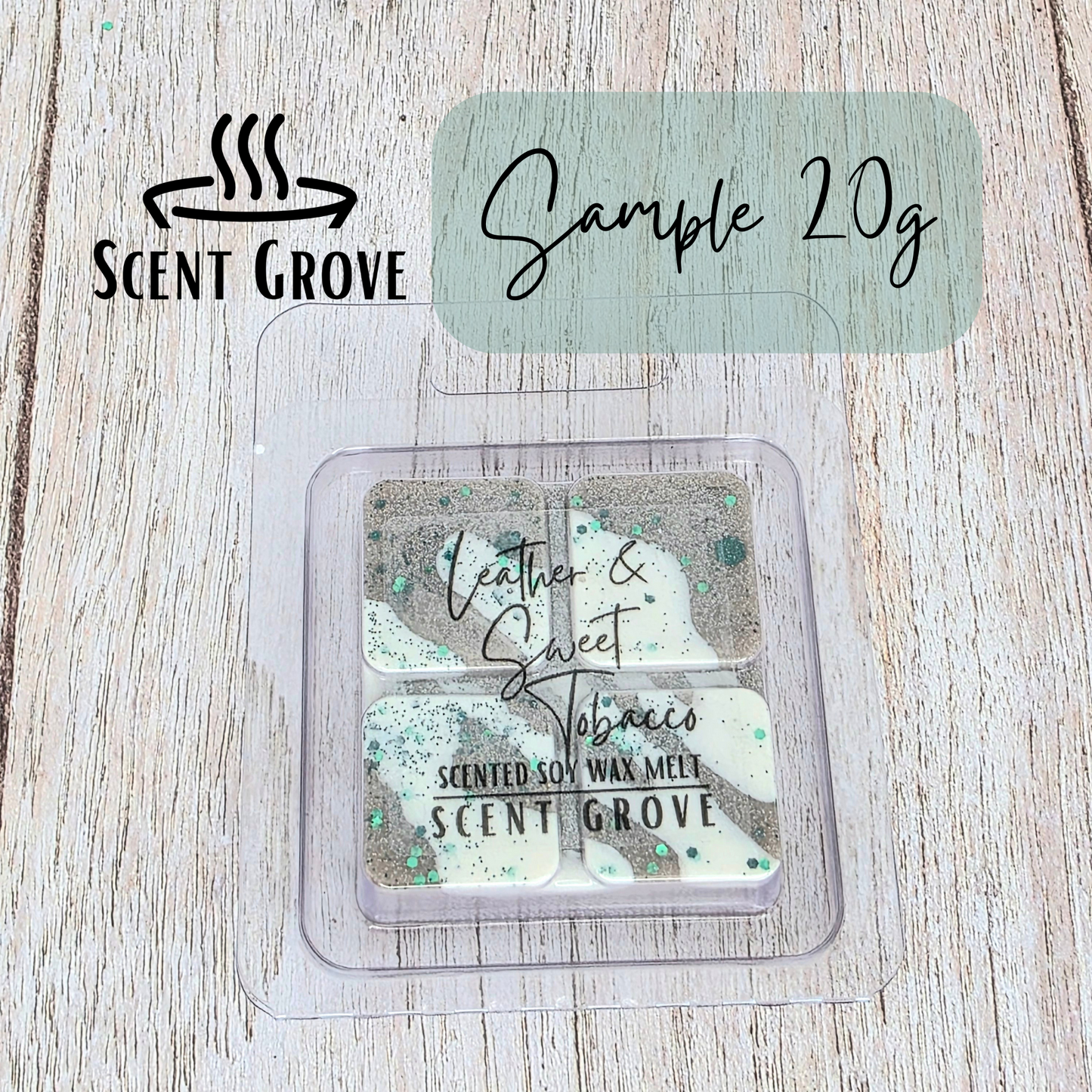 Leather & Sweet Tobacco scented soy wax melt