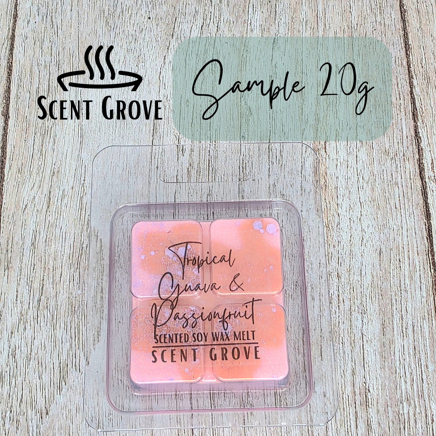 Tropical Guava & Passionfruit scented soy wax melt