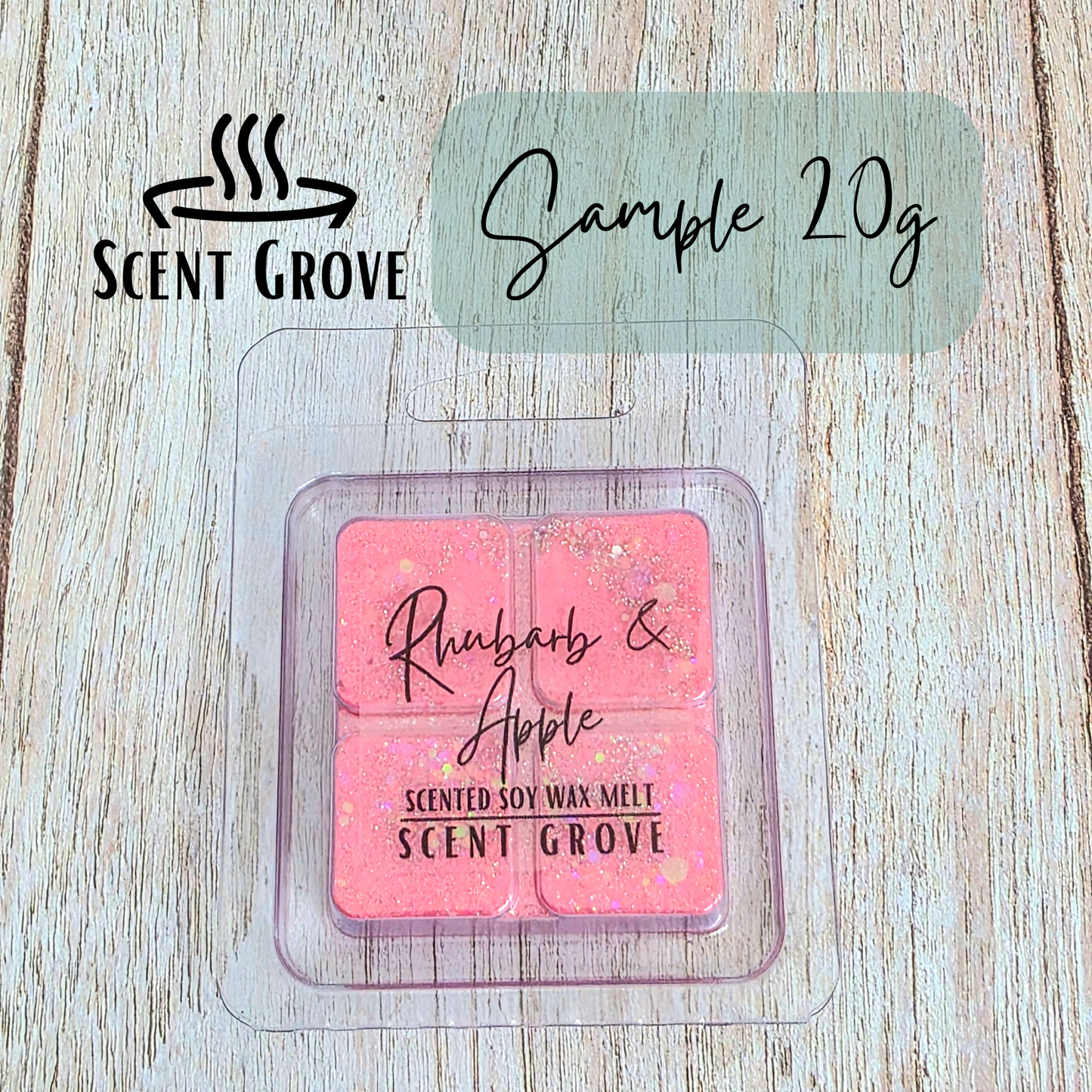 Rhubarb & Apple (Stardust) scented soy wax melt