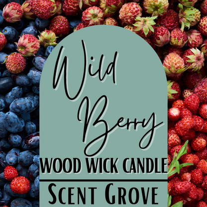 Wild Berry scented Wood Wick Soy Candle