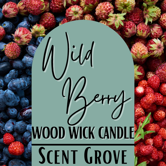 Wild Berry scented Wood Wick Soy Candle