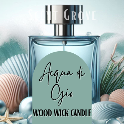 Acqua di Gio scented Wood Wick Soy Candle