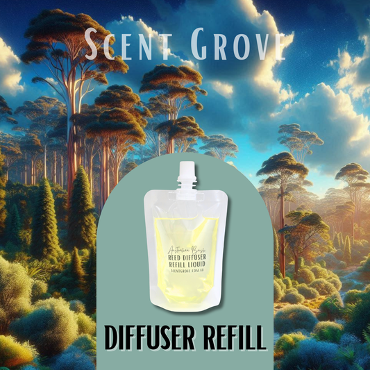 Australian Bush Scented Diffuser Liquid Refill 100ml Clear Pouch