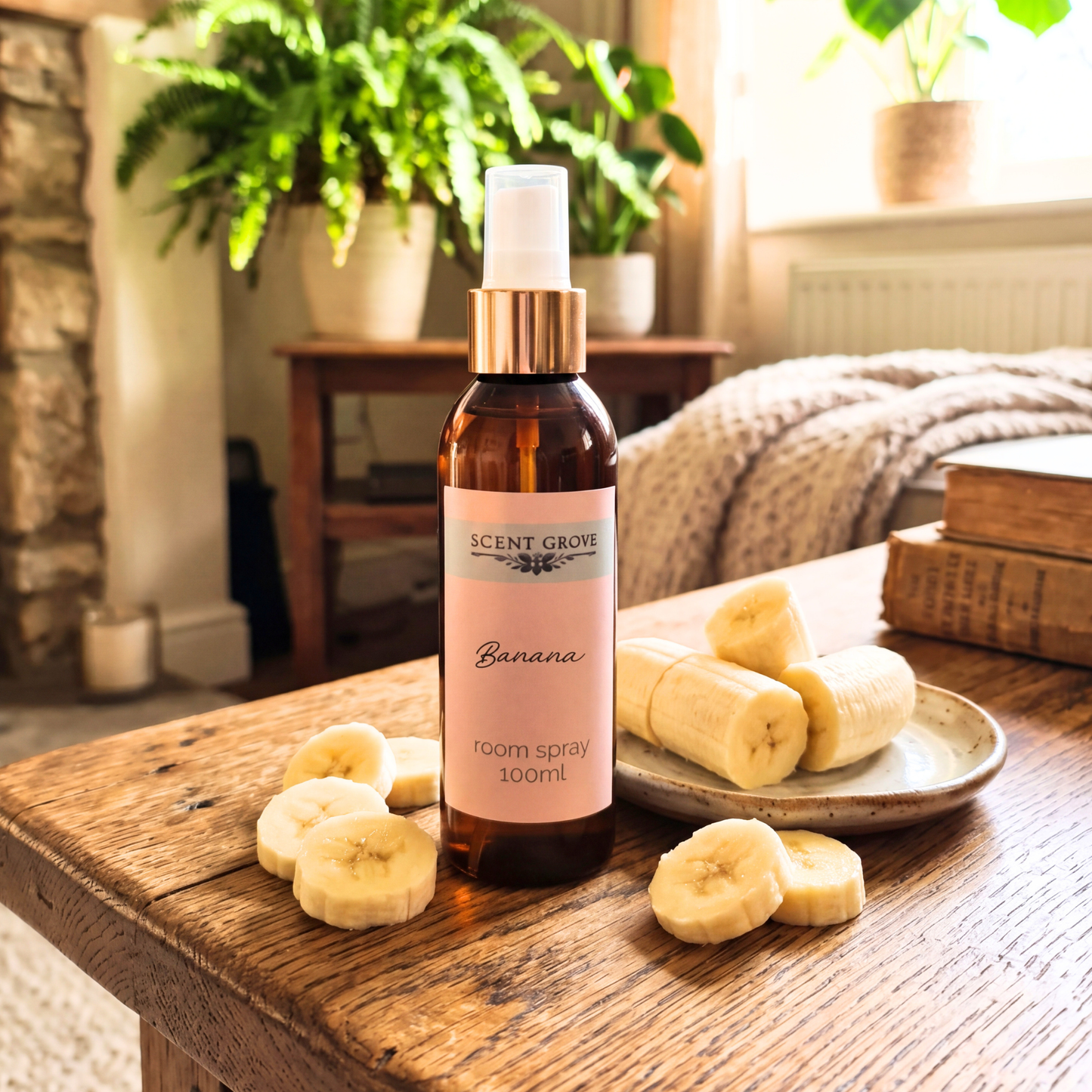Banana Scented Air Freshener Spray multi purpose for car, home, room