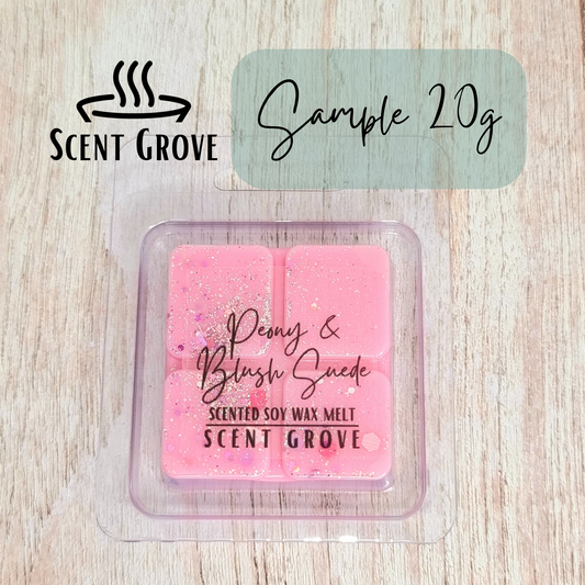 Peony & Blush Suede scented soy wax melt