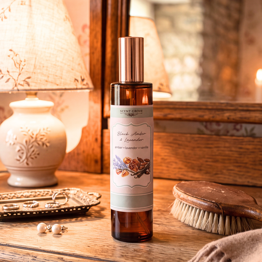 Black Amber & Lavender scented fine perfume mist
