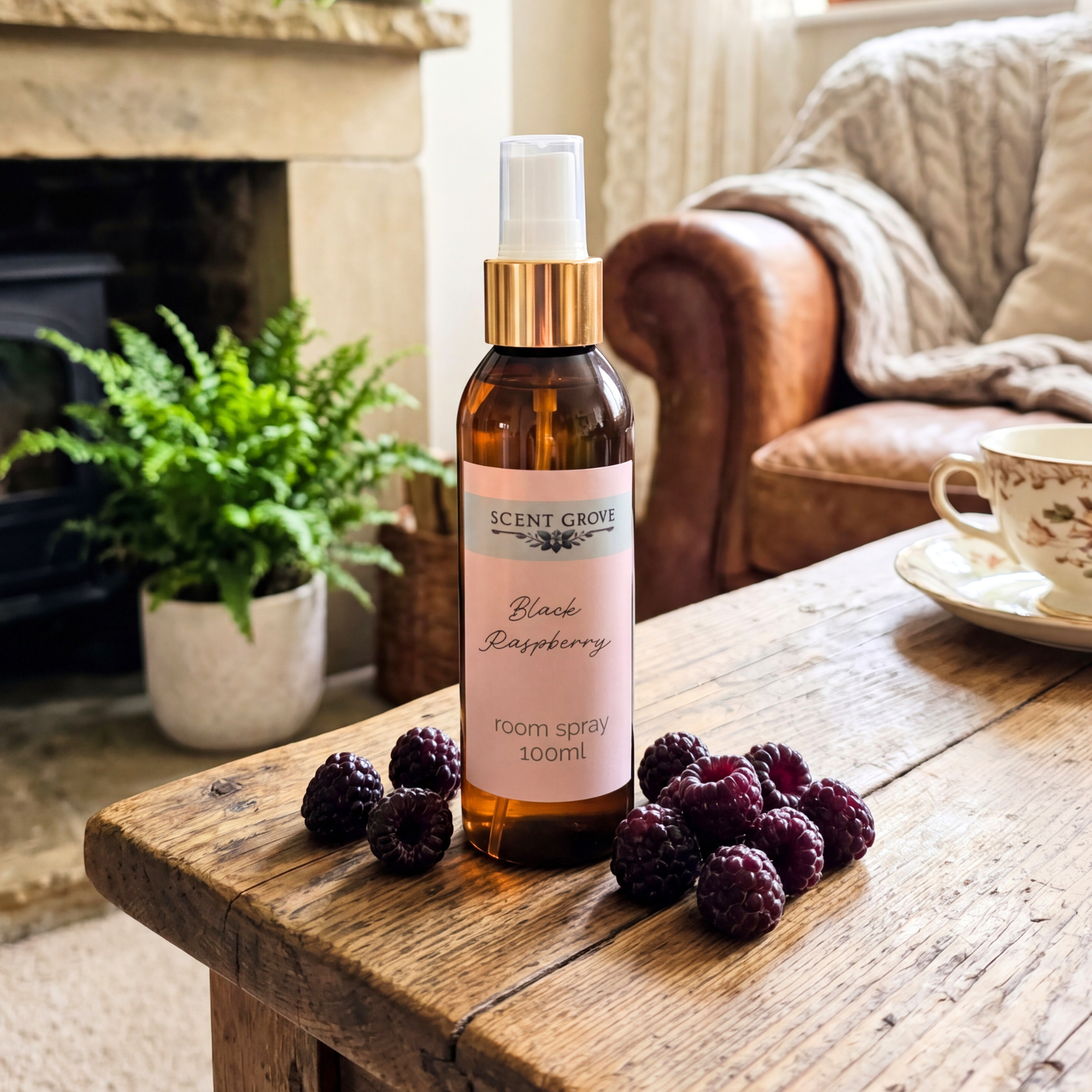 Black Raspberry Scented Air Freshener Spray multi purpose for car, home, room
