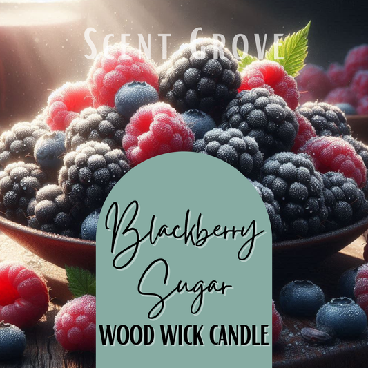 Blackberry Sugar scented Wood Wick Soy Candle