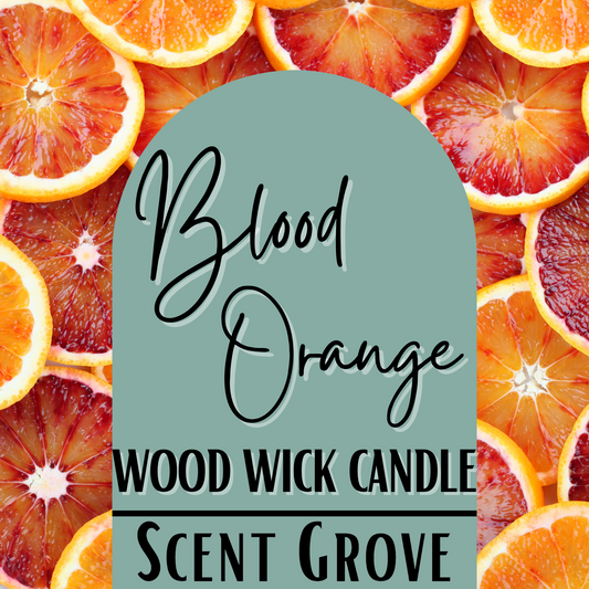 Blood Orange scented Wood Wick Soy Candle