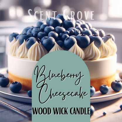 Blueberry Cheesecake scented Wood Wick Soy Candle