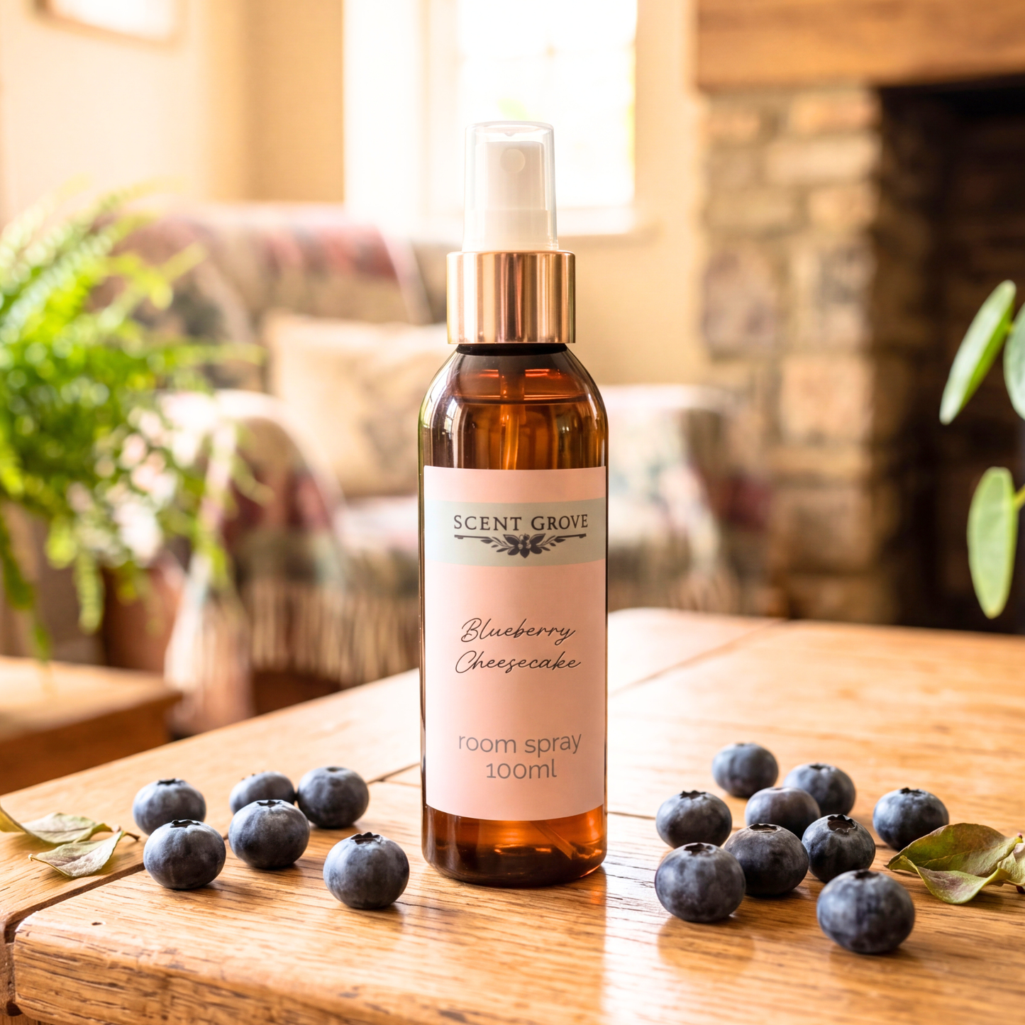 Blueberry Cheesecake Scented Air Freshener Spray multi purpose for car, home, room