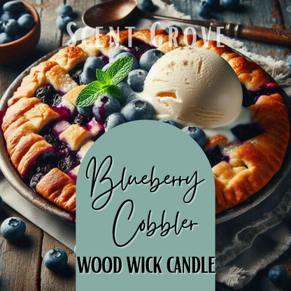 Blueberry Cobbler scented Wood Wick Soy Candle
