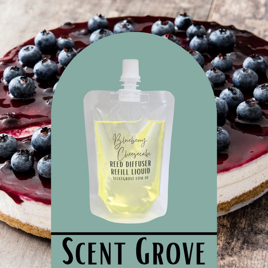 Blueberry Cheesecake Scented Diffuser Liquid Refill 100ml Clear Pouch