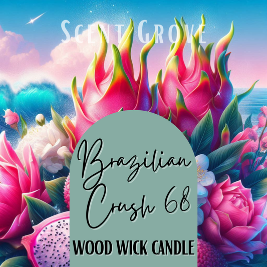 Brazilian Crush 68 scented Wood Wick Soy Candle