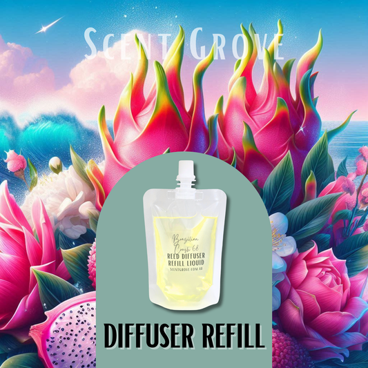 Brazilian Crush 68 Scented Diffuser Liquid Refill 100ml Clear Pouch