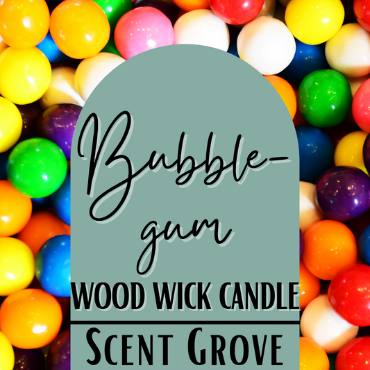 Bubblegum scented Wood Wick Soy Candle