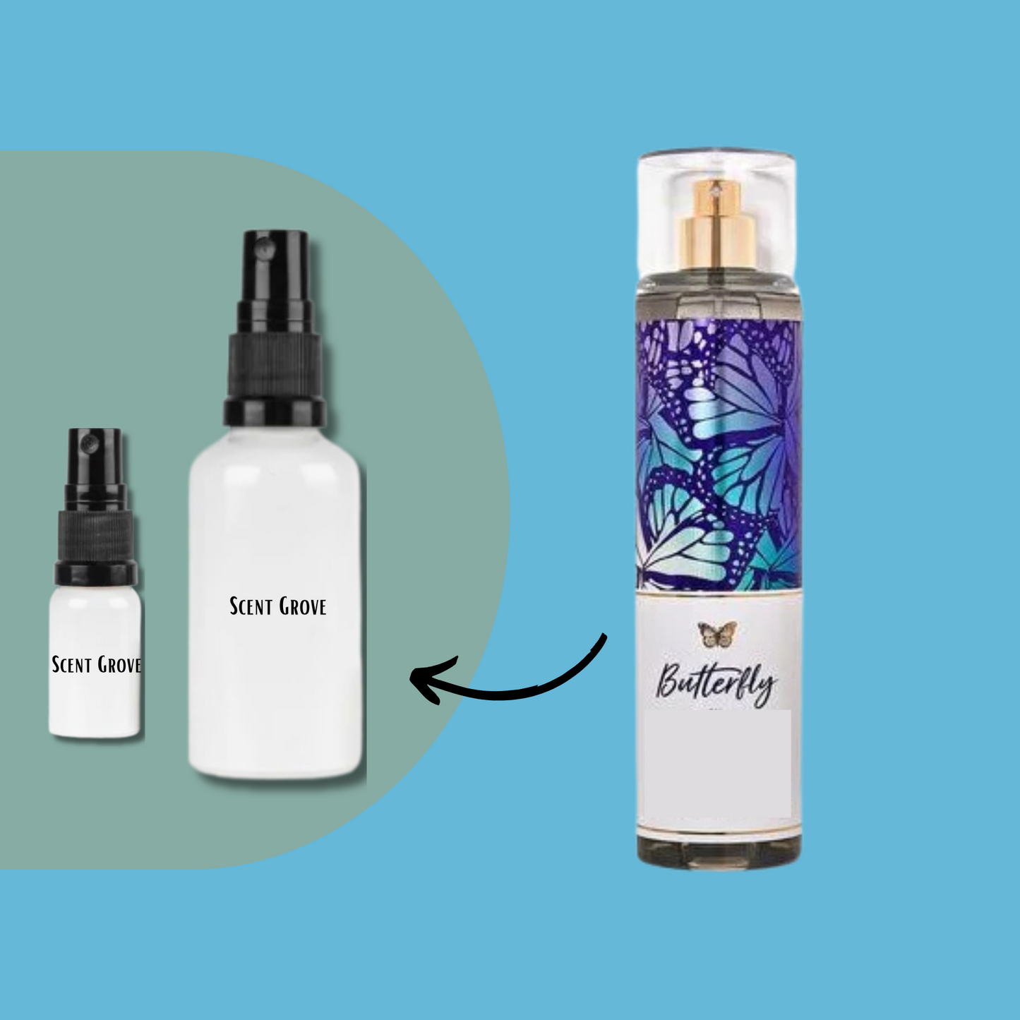 Butterfly scented fine perfume mist