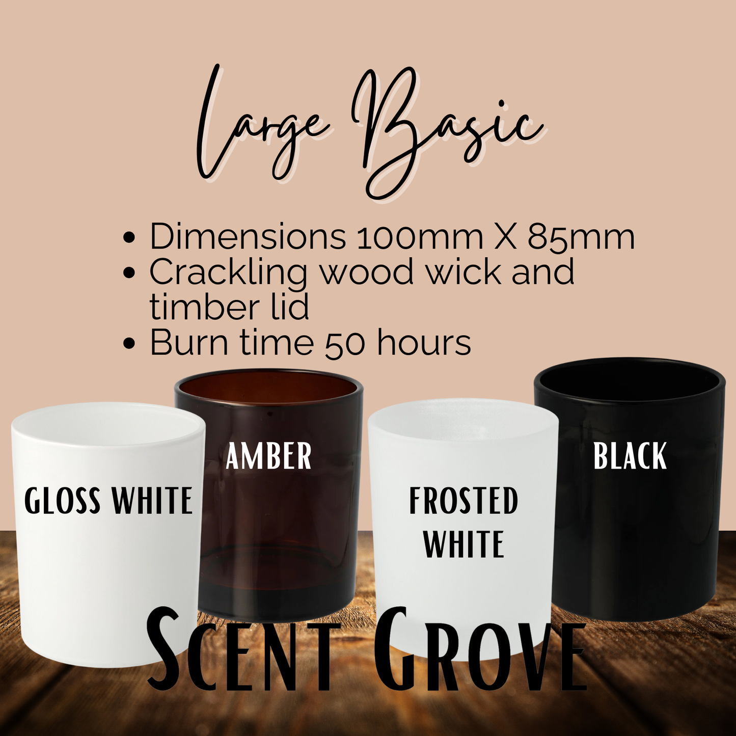 Exotic Fruit Fizz scented Wood Wick Soy Candle