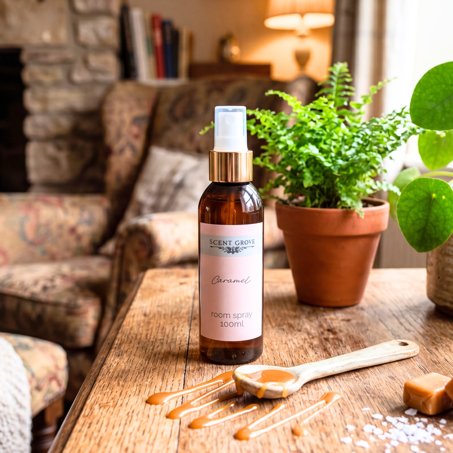 Caramel Scented Air Freshener Spray multi purpose for car, home, room