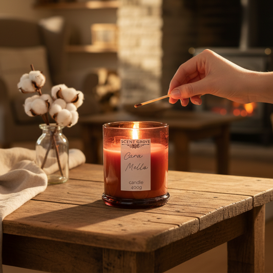 Caramello scented Wood Wick Soy Candle