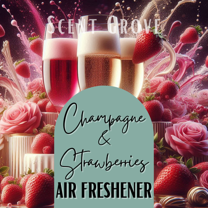 Champagne & Strawberries Scented Air Freshener Spray multi purpose for car, home, room