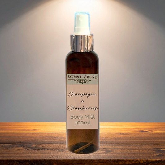 Champagne & Strawberries scented body mist spray 100ml
