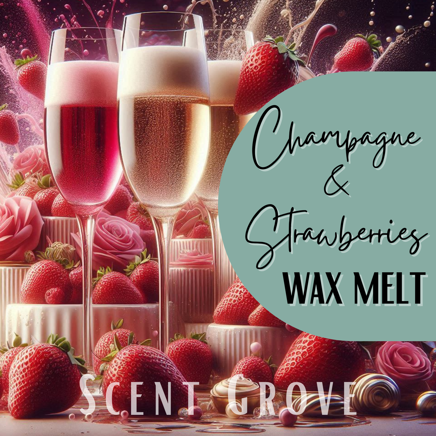 Champagne & Strawberries soy wax melt