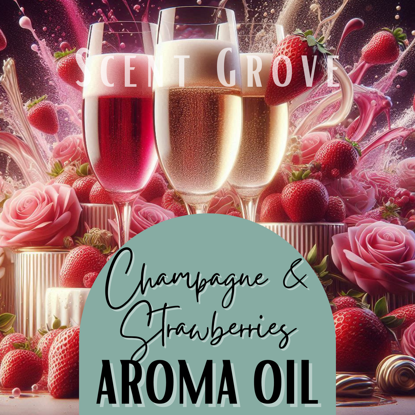 Champagne & Strawberries Aroma Oil 10ml Dripolator bottle