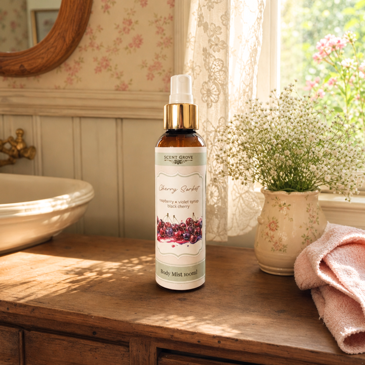 Cherry Sorbet scented body mist spray 100ml